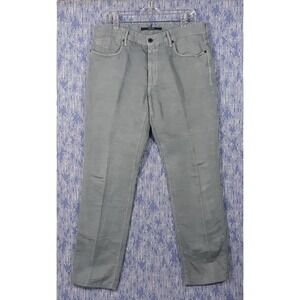 INCOTEX Chinolino Linen Blend Pants Mens 35 x 31 Light Blue Ray Regular